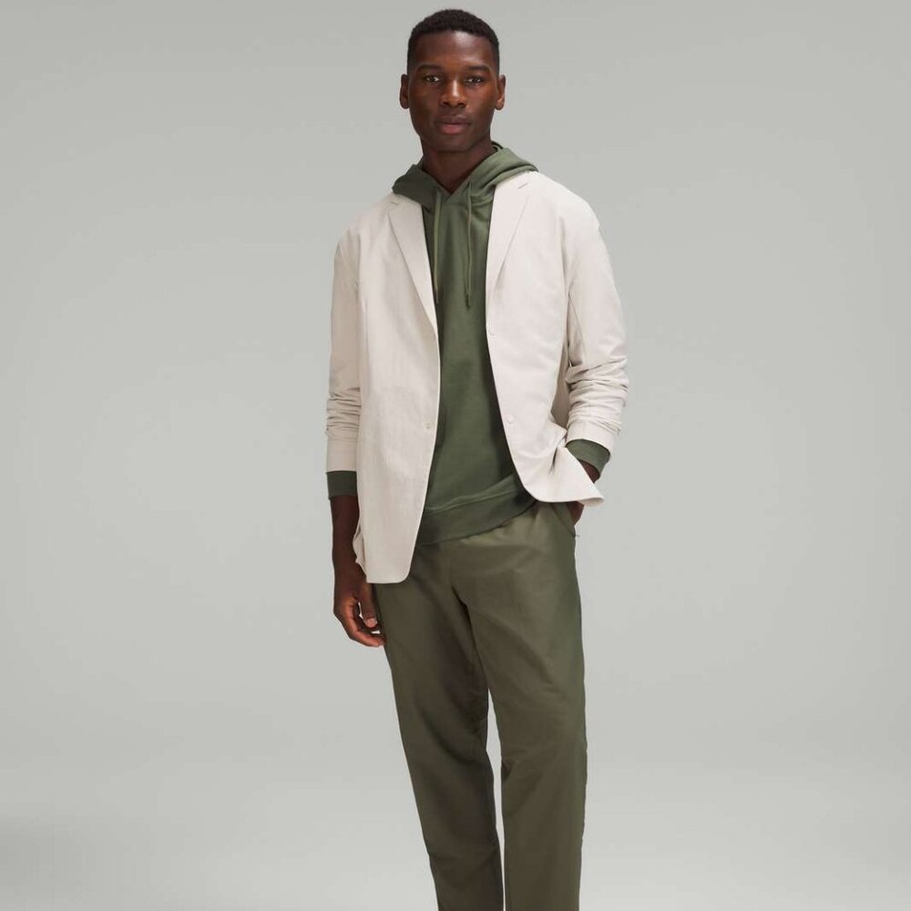 Lululemon Men's Natural Ivory New Venture Snap-Up Lightweight Blazer Size XL